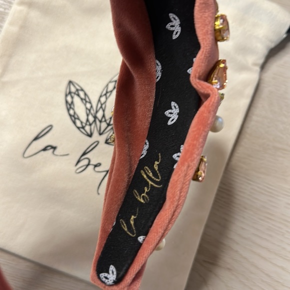 La Bella rose gold pearl and crystal headband - Picture 5 of 7